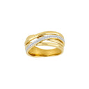 14kt. guldring m/dia 0.13ct W/SI