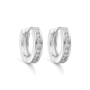 Sølv knækcreol rhodineret med zirconia Mål 3,4 x 16 mm