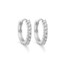 Sølv knækcreol rhodineret med zirconia Mål 2,5 x 16 mm