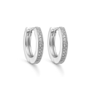 Sølv knækcreol rhodineret med zirconia Mål 2,6 x 16 mm