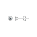 Sølv ørestikker 3,5 mm zirconia i konisk fatning - 3,5 mm