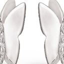 Sølv ørestikker rhodineret sommerfugle med zirconia Længde 8,91 x 6,73 mm