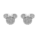 Sølv ørestikker Minnie med zirconia hele ansigt