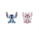 Sølv ørestikker Lilo & Stitch. Mål: 7 x 4 mm.
