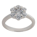 Sølv rhd. ring m/ cz