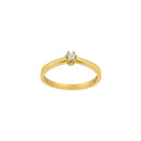 14kt. guldring m/2,5 mm cz i 6 grabber