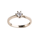 14kt. guldring m/cz