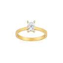 8kt. guldring m/baguette cz