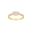 14kt. guldring m/cz