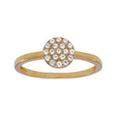 Forgyldt ring ANNIENOR med CZ rund 6mm Str.56