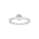 Rhd. sølv ring 5mm rør HANNANOR