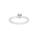 Rhd. sølv ring 4mm lysegrøn HELENNOR
