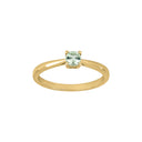 Forgyldt sølv ring 4mm lysegrøn HELENNOR