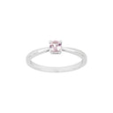 Rhd. sølv ring 4mm lyserød HELENNOR