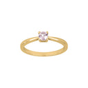 Forgyldt sølv ring 4mm lyserød HELENNOR
