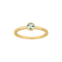 Forgyldt sølv ring 4mm lysegrøn HILDANOR