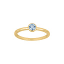 Forgyldt sølv ring 4mm lyseblå HILDANOR
