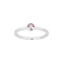 Rhd. sølv ring 4mm lyserød HILDANOR