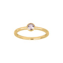 Forgyldt sølv ring 4mm lyserød HILDANOR