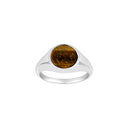 Rhod. sølvring med yellow tiger eye