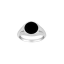 Rhod. sølvring med black onyx