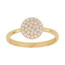8kt. guldring m/cz rund 8mm