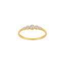 14kt. guldring m/5 x cz