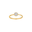 8kt. guldring lille rund roset m/cz