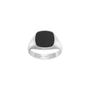 stål ring med black agate