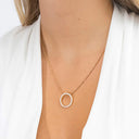 Halskæde Biella - 18 kt. forgyldt med hvide zirkoner