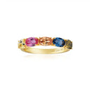 Ellisse Tre Ring - 18 kt. Guldplatering med multifarvet zirkoner