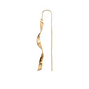 Long Twisted Hammered Earring with Chain