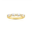 Ring Ellera Ovale - 18 kt. Forgyldt, med hvide zirkoner