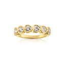 Ring Amorino - 18k gold plated, with white zirconia