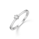 Sølv ring 3,00 mm syntetisk cubic zirconia 6 grabber.