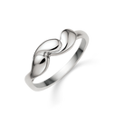 Sølv ring rhodineret buet øje
