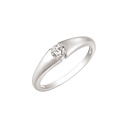 Sølv ring rhodineret skinne mat med syntetisk cubic zirconia.