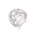 Sølv ring rhodineret livets træ med zirconia - 19 x 3,5 x 4,3 mm