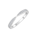 Sølv ring rhodineret evighedstegn med syntetisk cubic zirconia.