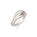 Sølv ring rhodineret oval med dreje led.