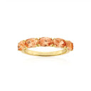 Ring Ellisse Cinque - 18 kt. Forgyldt, med champagne zirkoner