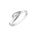 Sølv ring rhodineret øje med syntetiske cubic zirconia.