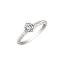 Sølv ring rhodineret en stor rund med syntetiske cubic zirconia.