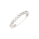 Sølv ring rhodineret hjerter.