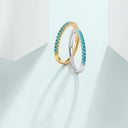 Ring Ellera - 18 kt. forgyldt med tyrkise sten