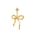 Dangling Flow Bow Earring - Single