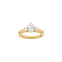 LUXURY Modern dråbe 14kt. guldsring m. Lab. G. dia. 1,33ct TW/VS2