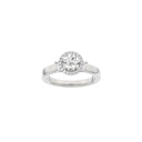 LUXURY Halo rund 14kt. hvidguldsring m. Lab. G. dia. 1,45ct TW/VS2