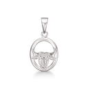Sølv vedhæng stjernetegn tyr - 13 x 12,5 mm