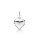 Sølv vedhæng hjerte. Mål: 11 x 10 mm.